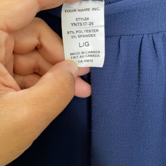 F&M Collection Women Navy Blue Long Pleated Maxi Skirt With Slit Size Large - Picture 10 of 11